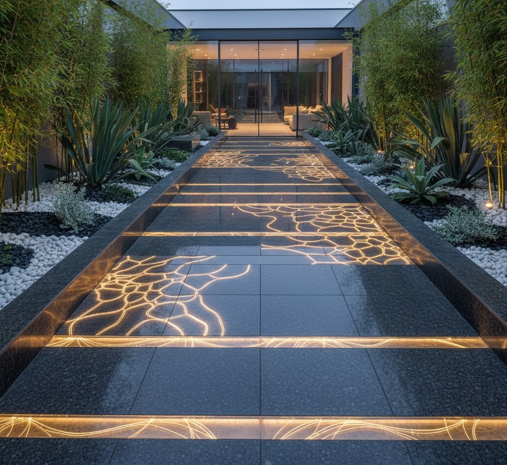 Modern tuinpad voorbeeld 3