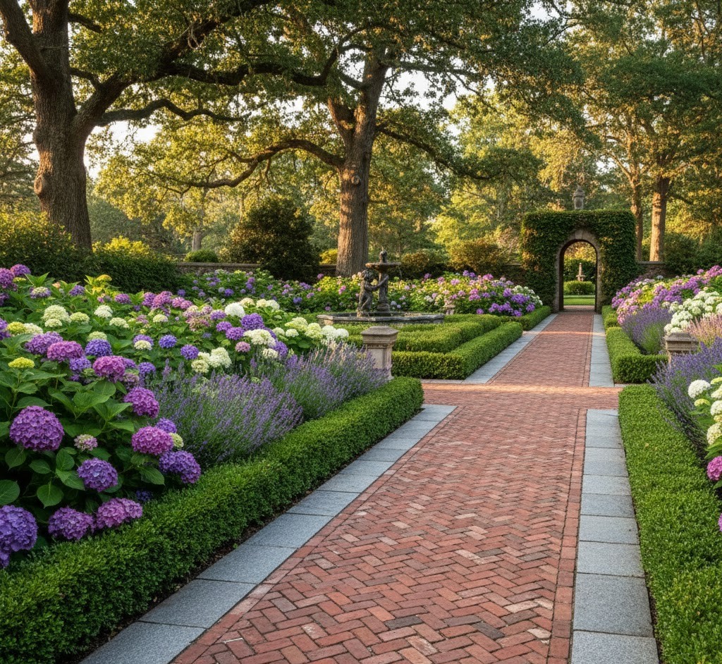 Klassiek tuinpad ontwerp