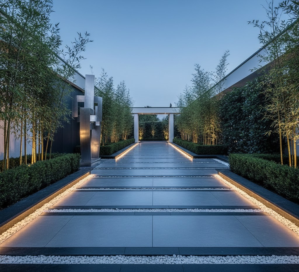 Modern tuinpad ontwerp